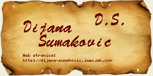 Dijana Šumaković vizit kartica